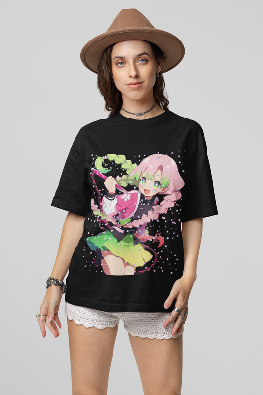 Mitsuri Love Breathing Oversized Tee - Demon Slayer Love Hashira Edition