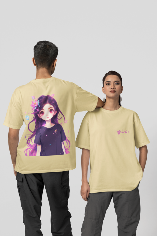 Unisex 'Cute girl Anime' Oversized Standard T-Shirt